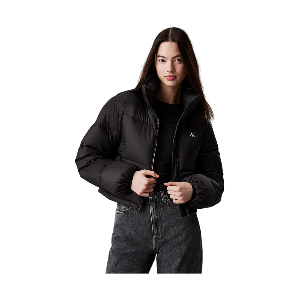 Calvin Klein Tijdloze Basis Nylonjas Zwart Black Dames