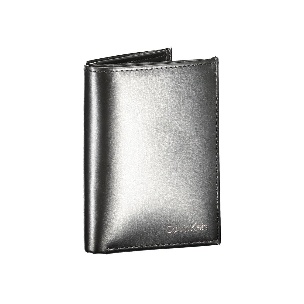 Calvin Klein Zwarte Leren Portemonnee met RFID-bescherming Black Heren