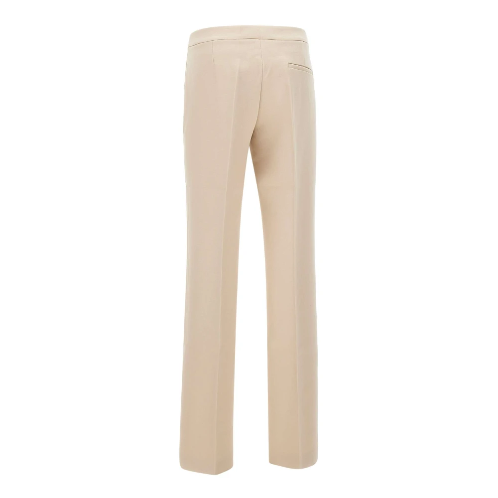 Andamane Crème Stretch Crepe Broek Beige Dames