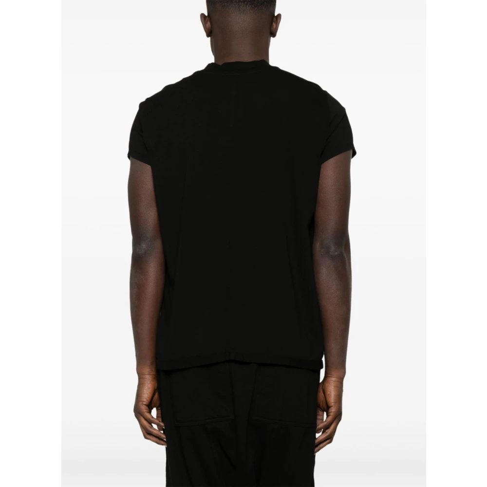Rick Owens Zwart katoenen jersey T-shirt Black Heren