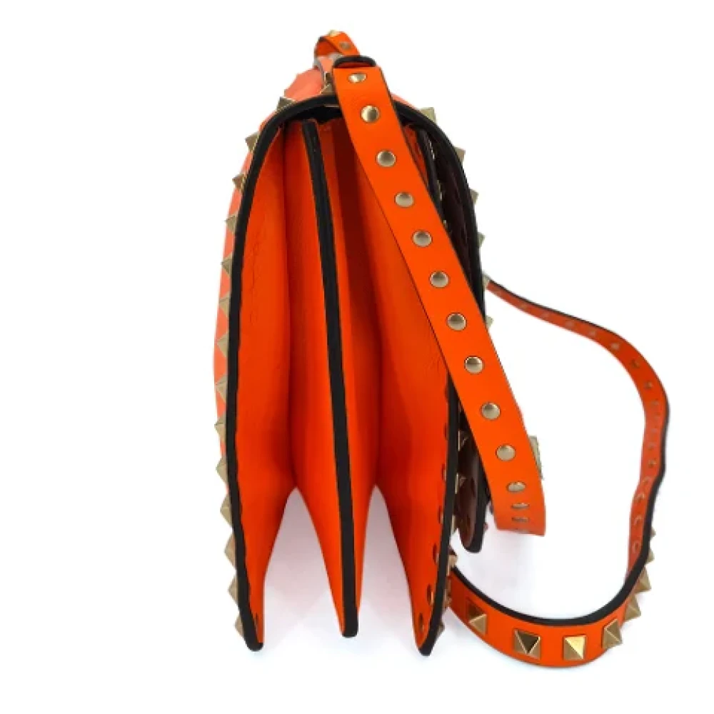 Valentino Vintage Pre-owned Leather handbags Orange Dames