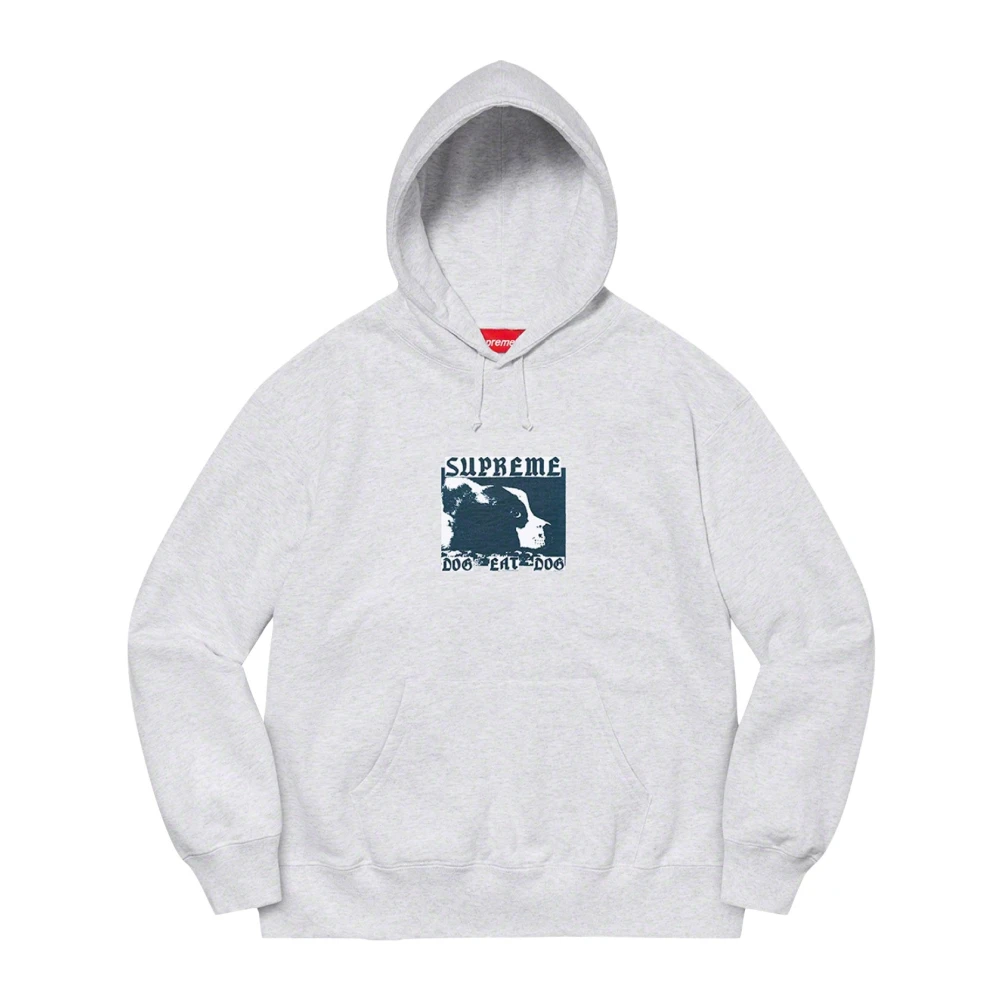 Supreme Hond eet hond hoodie asgrijs Gray Heren