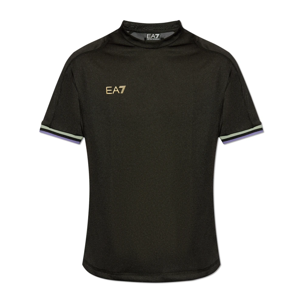 Emporio Armani EA7 T-shirt met logo Black Heren