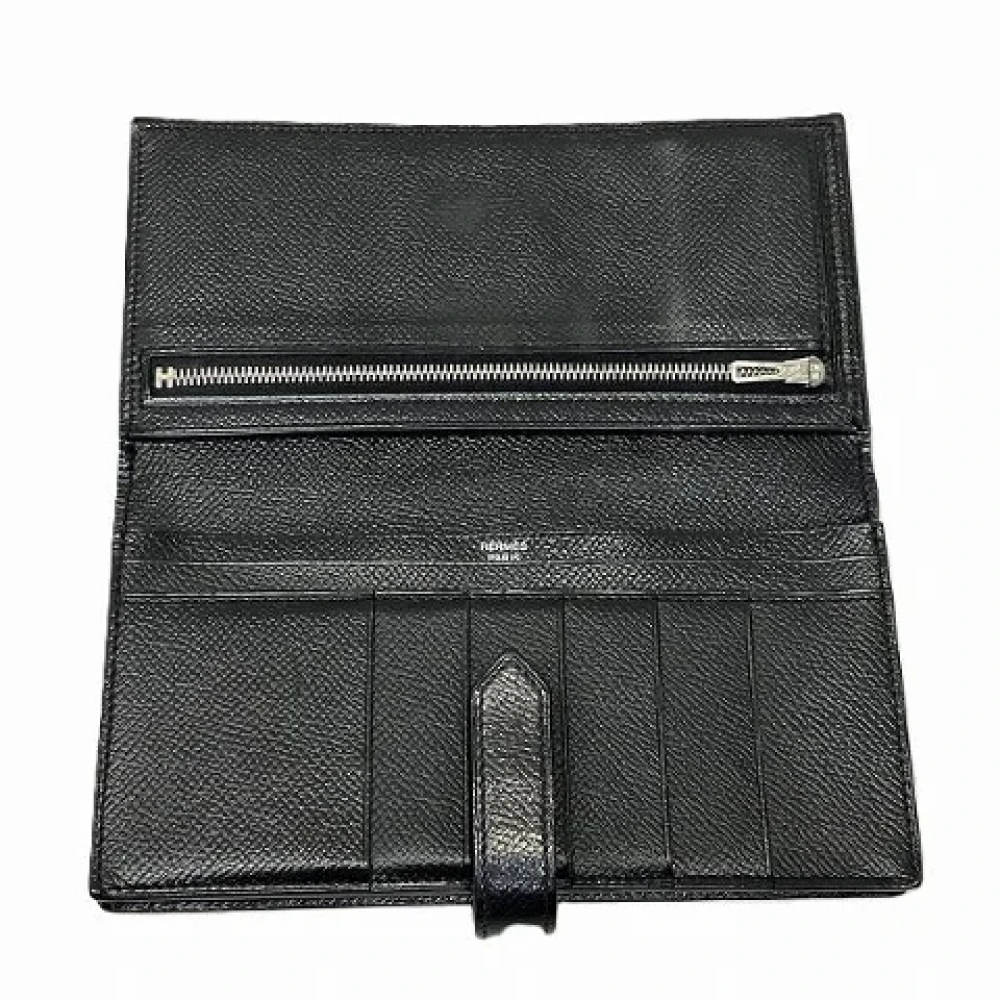 Hermès Vintage Pre-owned Leather wallets Black Dames