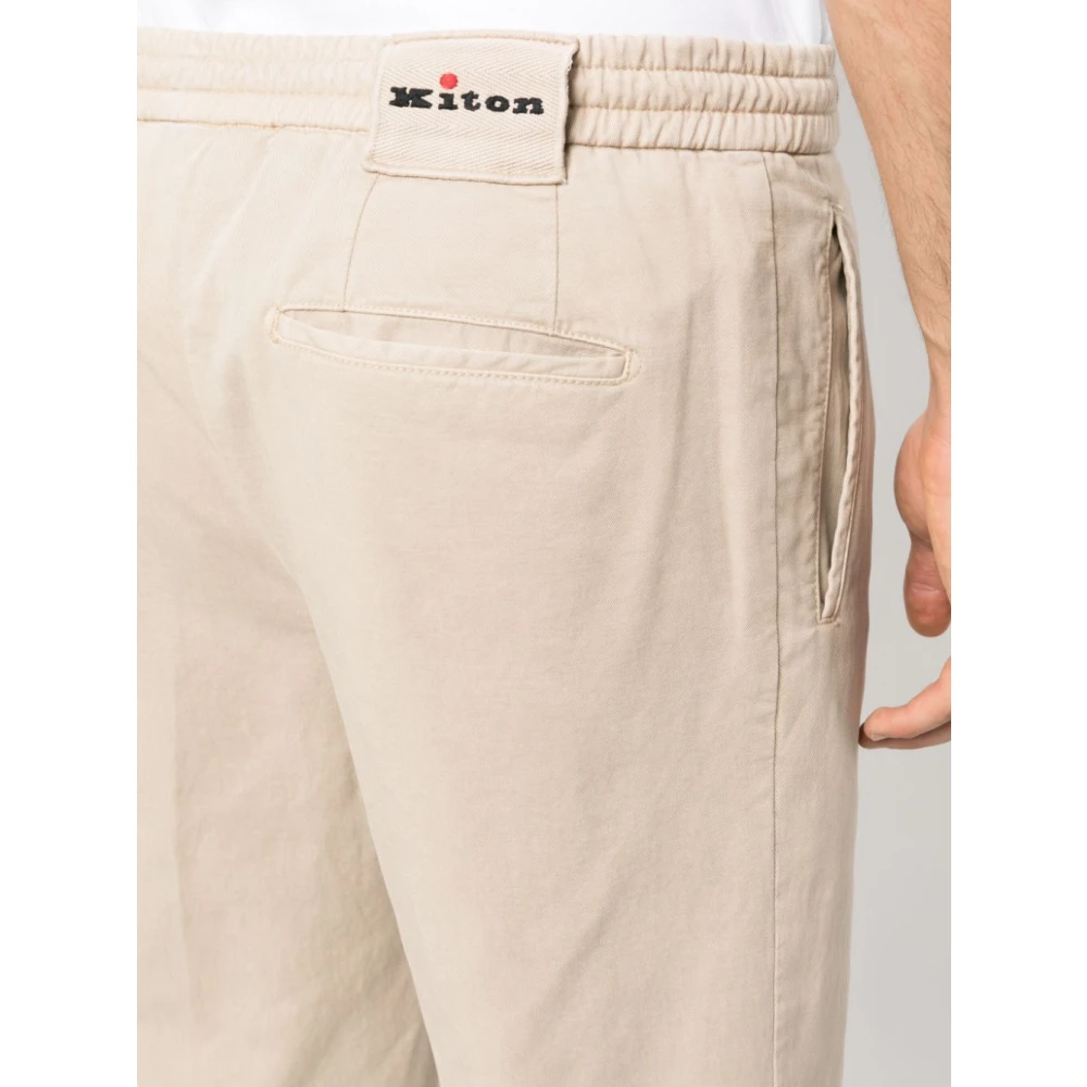 Kiton Slim-fit Trousers Beige Heren
