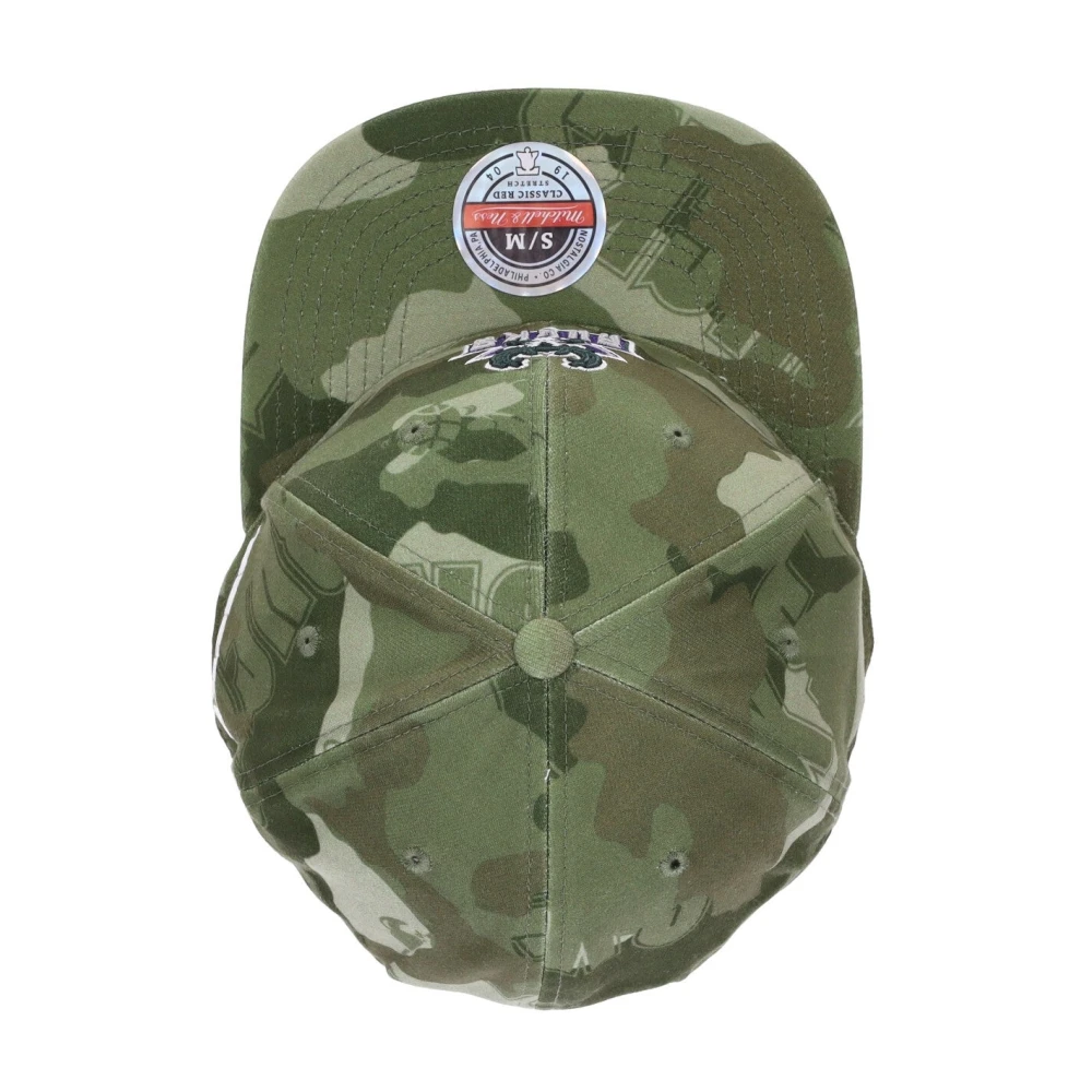Mitchell & Ness NBA Tonal Camo Stretch Cap Green Heren