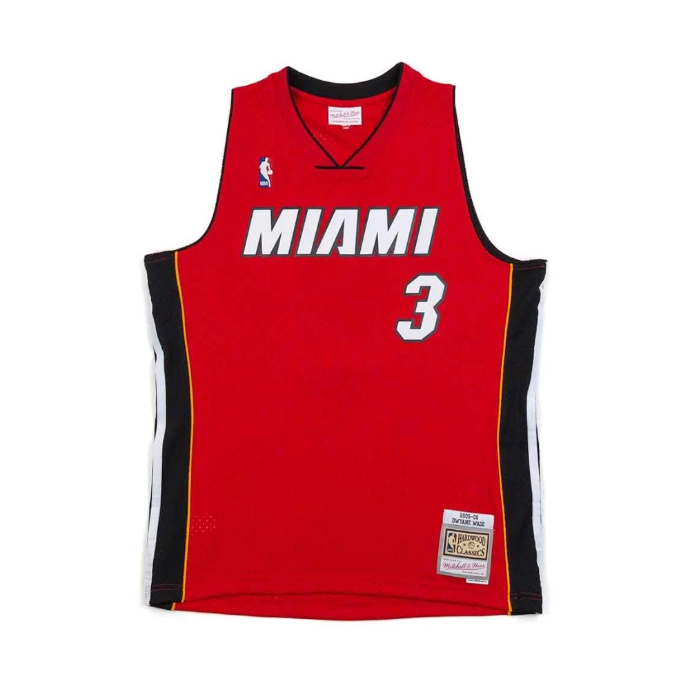 Mitchell & Ness Dwyane Wade Miami Heat Shirt Red Heren