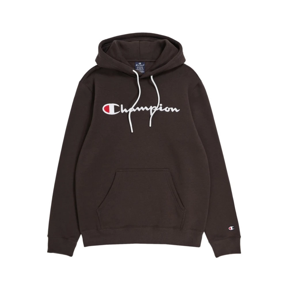 Champion Chocolade Script Logo Hoodie Brown Heren