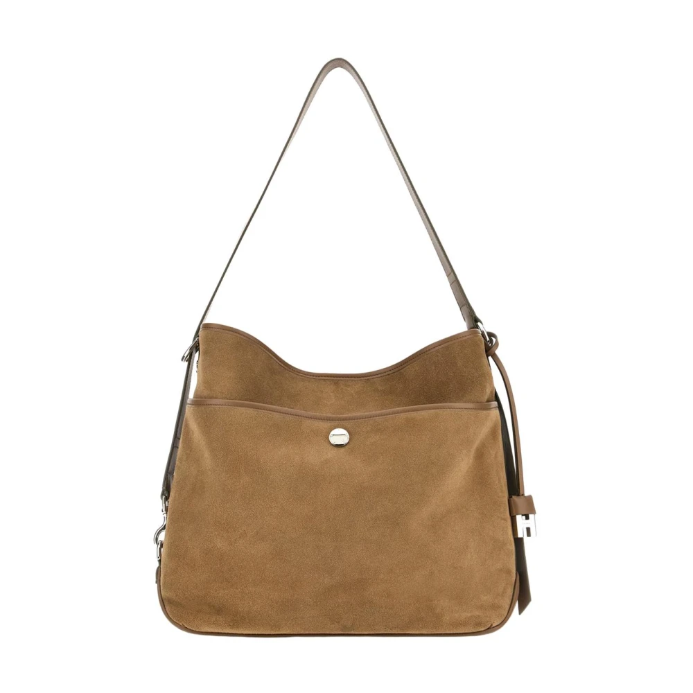 Hogan Damen Braun Wildleder-Schultertasche
