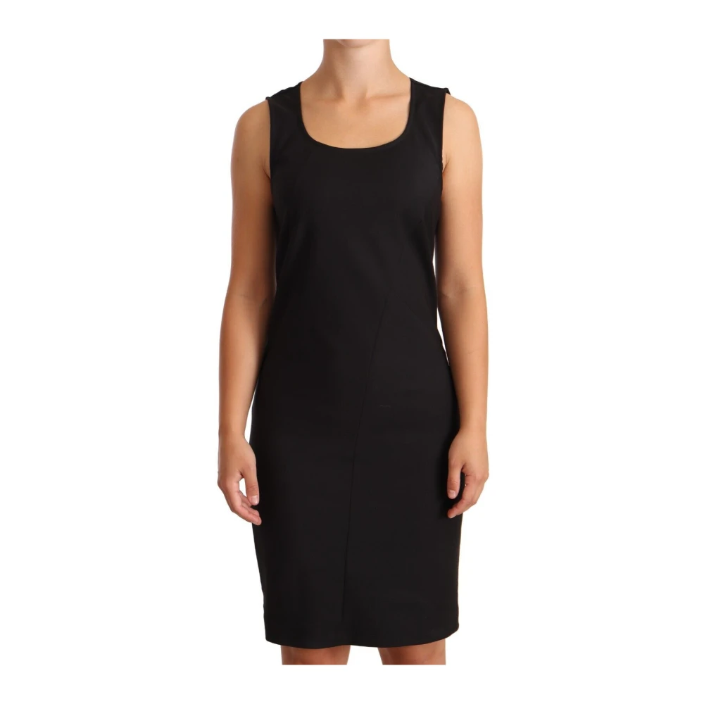 Patrizia Pepe Women's Black Sleeveless Knee-Length Sheath Dress