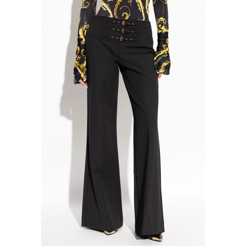 Versace Jeans Couture Broek met strepen Black Dames