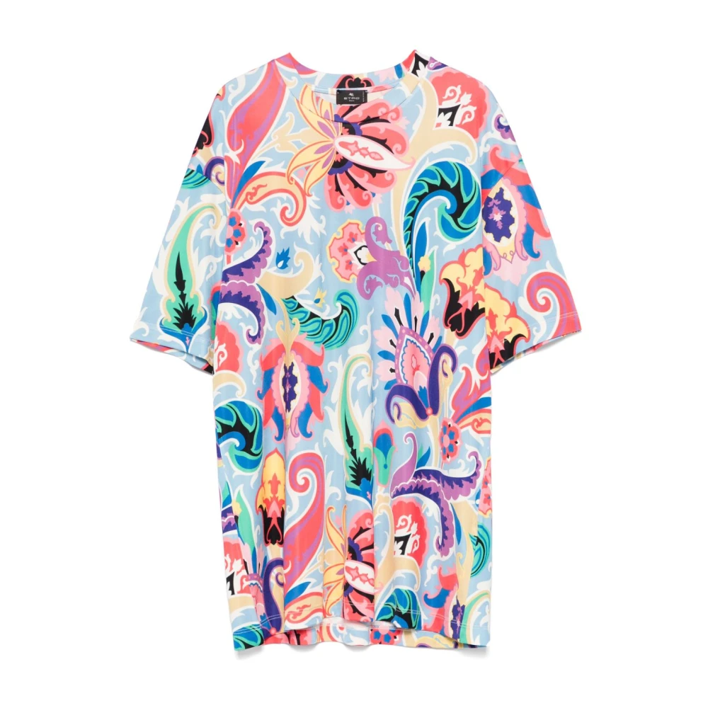 ETRO Blauwe T-shirts en Polos Multicolor Dames
