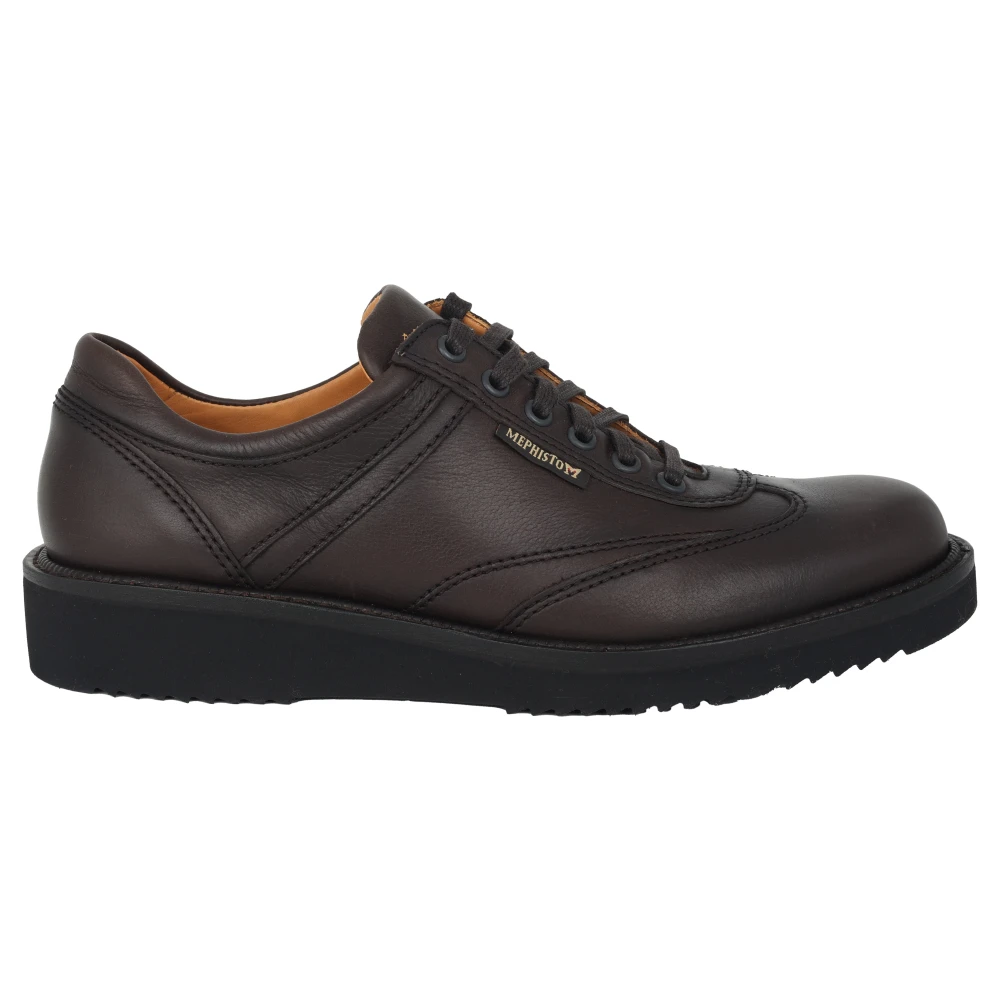 Mephisto Handgemaakte veterschoen donkerbruin Heren Schoenen