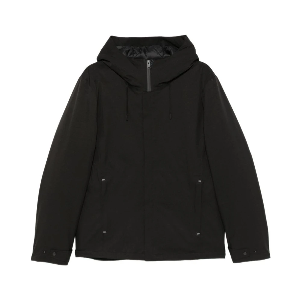 Woolrich Uomo Nero - Giacca Con Cappuccio E Zip - Jackets - L