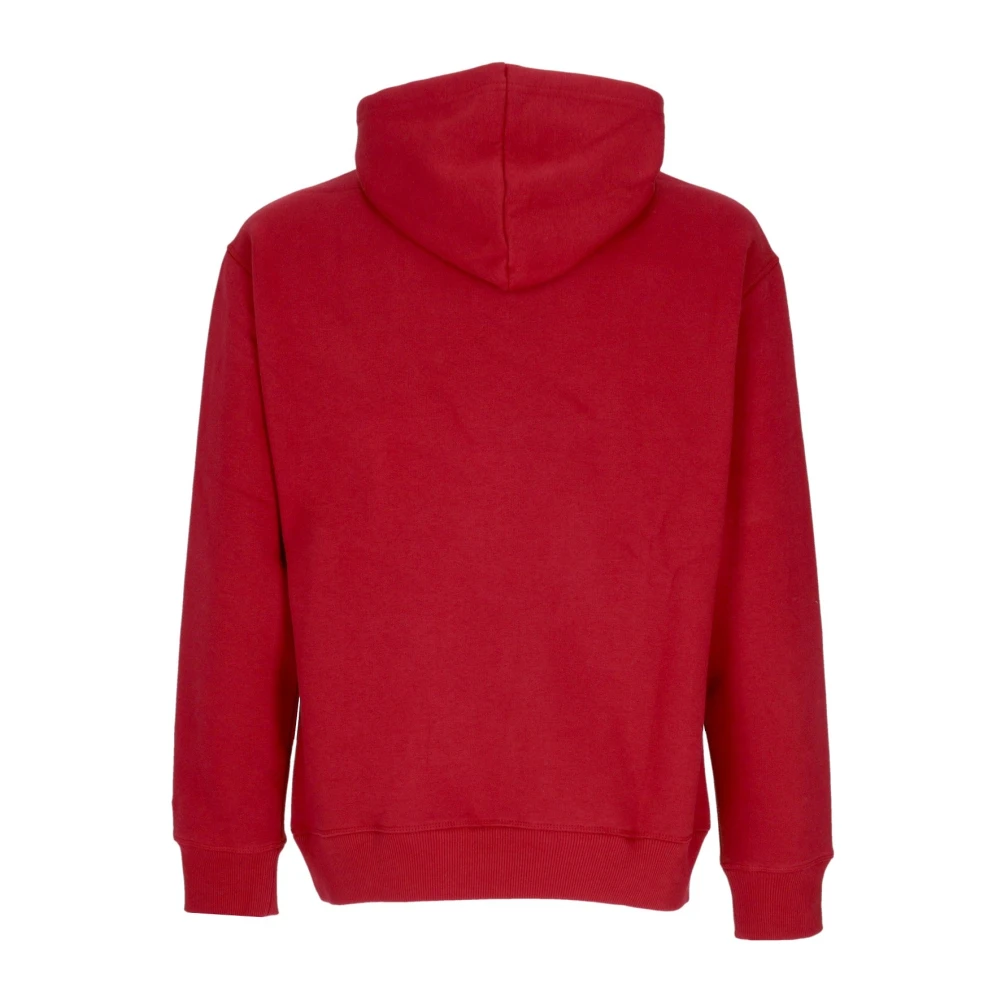new era Rode Oversized Hoodie met Kangoeroezak Red Heren