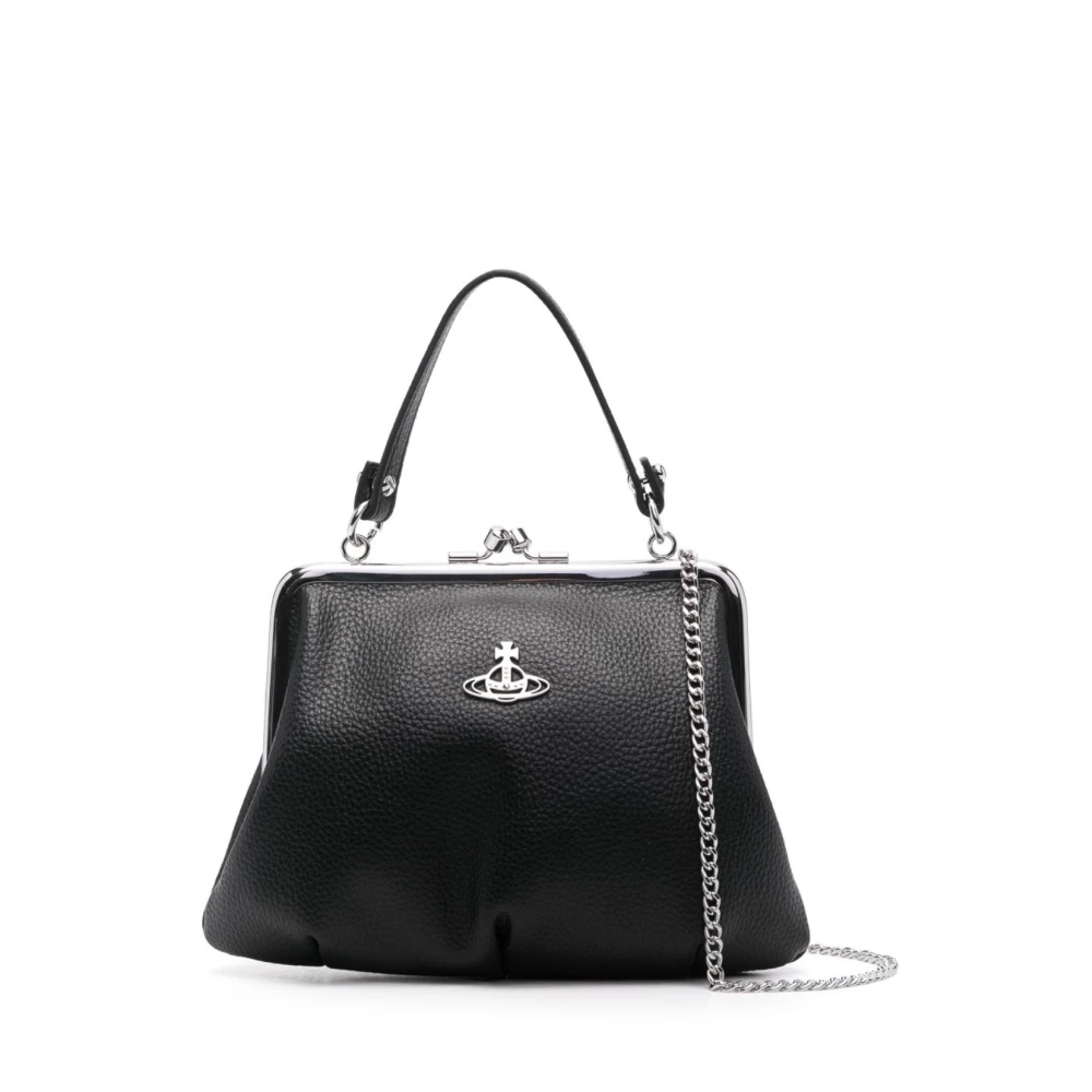 Vivienne Westwood Zwarte frame portemonnee voor oma Black Dames