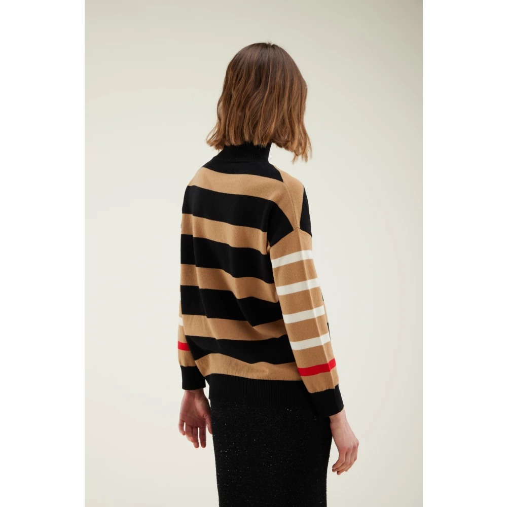 Kangra Gestreepte Wol Kasjmier Coltrui Multicolor Dames