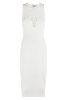 ivory-knit-dress-with-v-neck