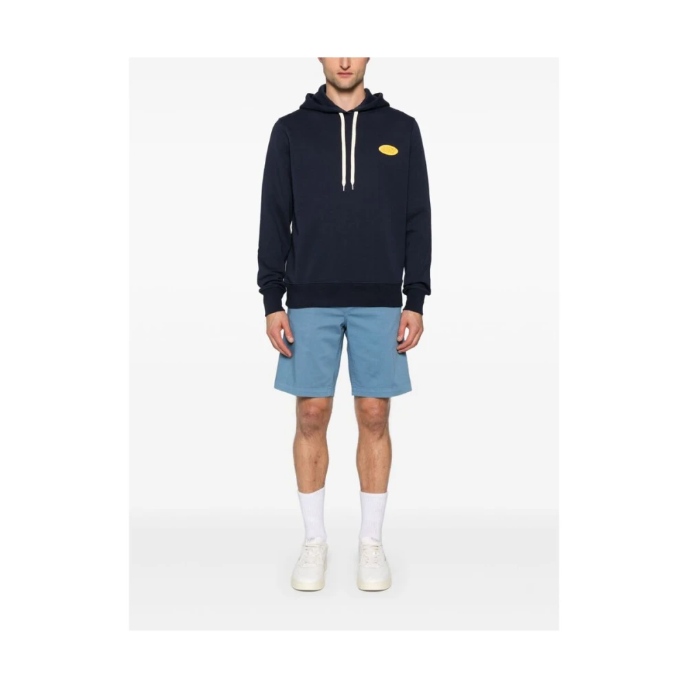 Autry Marineblauw Citroengeel Hooded Sweatshirt Blue Heren