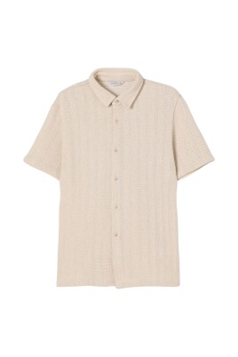 kids-beige-textured-knit-shirt