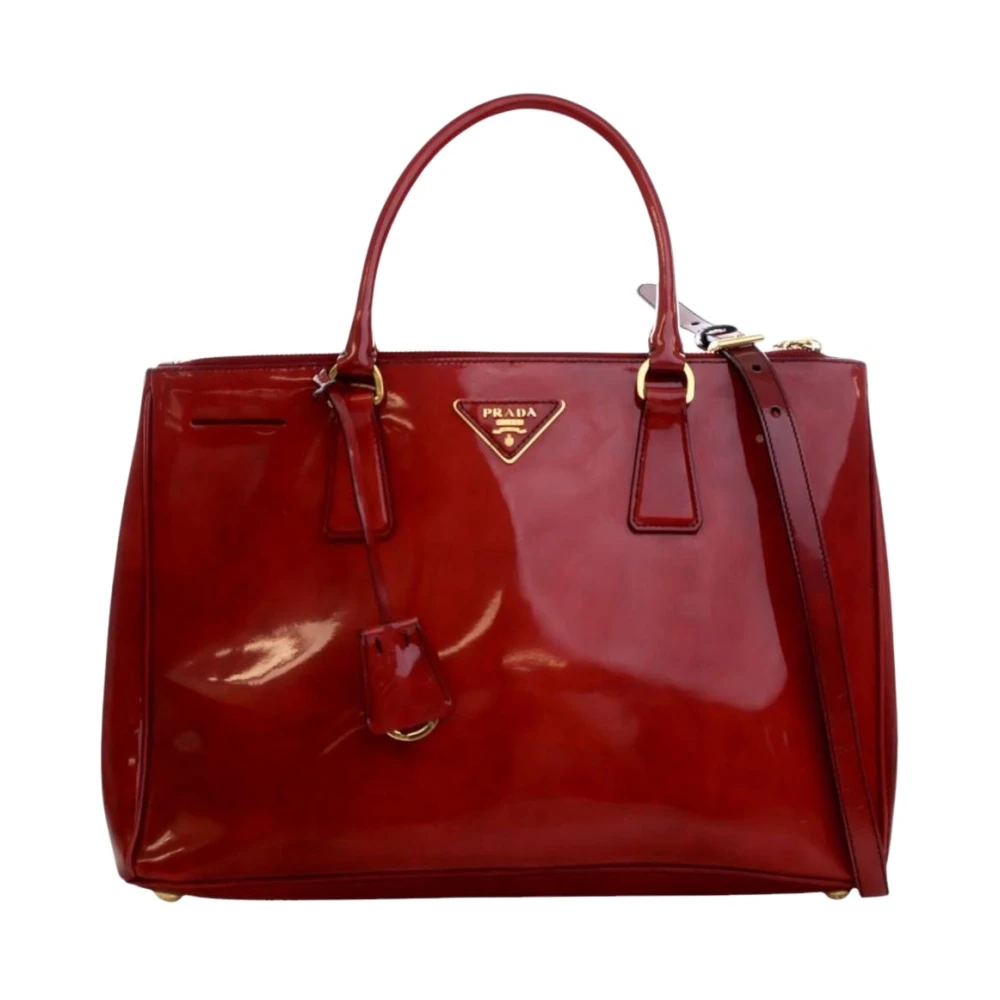Prada Vintage Women's Red Vintage Handbags, One Size, Pre-Owned Leather Satchel