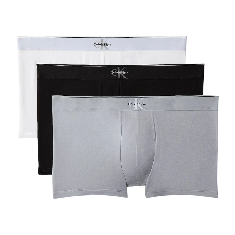 Calvin Klein Men's Multicolor Graphic Monogram Cotton Stretch 3-Pack Trunk - Underpants - 2XL - Underwear