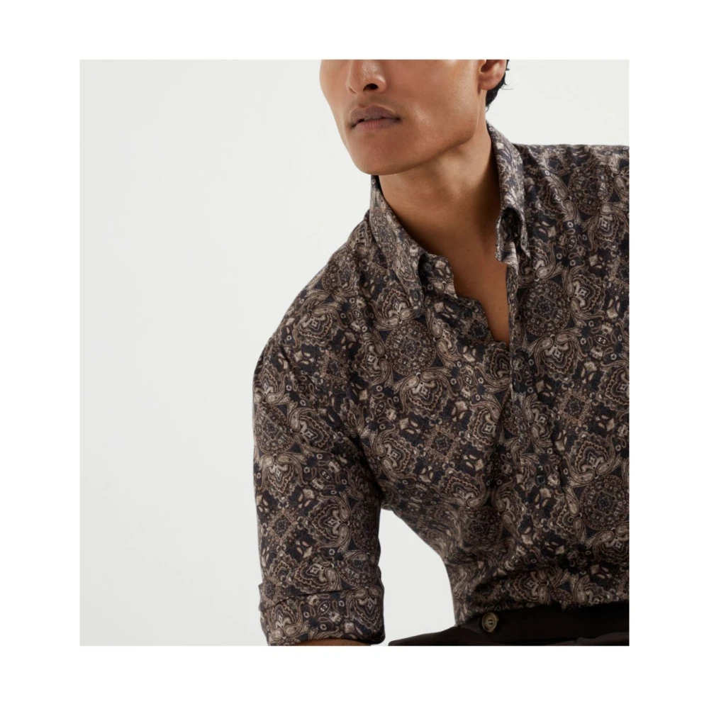 BRUNELLO CUCINELLI Antraciet Shirt voor Mannen Multicolor Heren