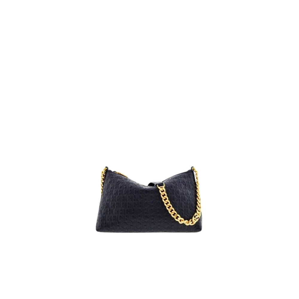 Carolina Herrera Matryoshka Chain Pochette Zwart Leer Black Dames