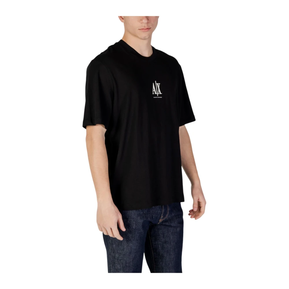 Armani Exchange Rondhals T-shirt van katoen Black Heren