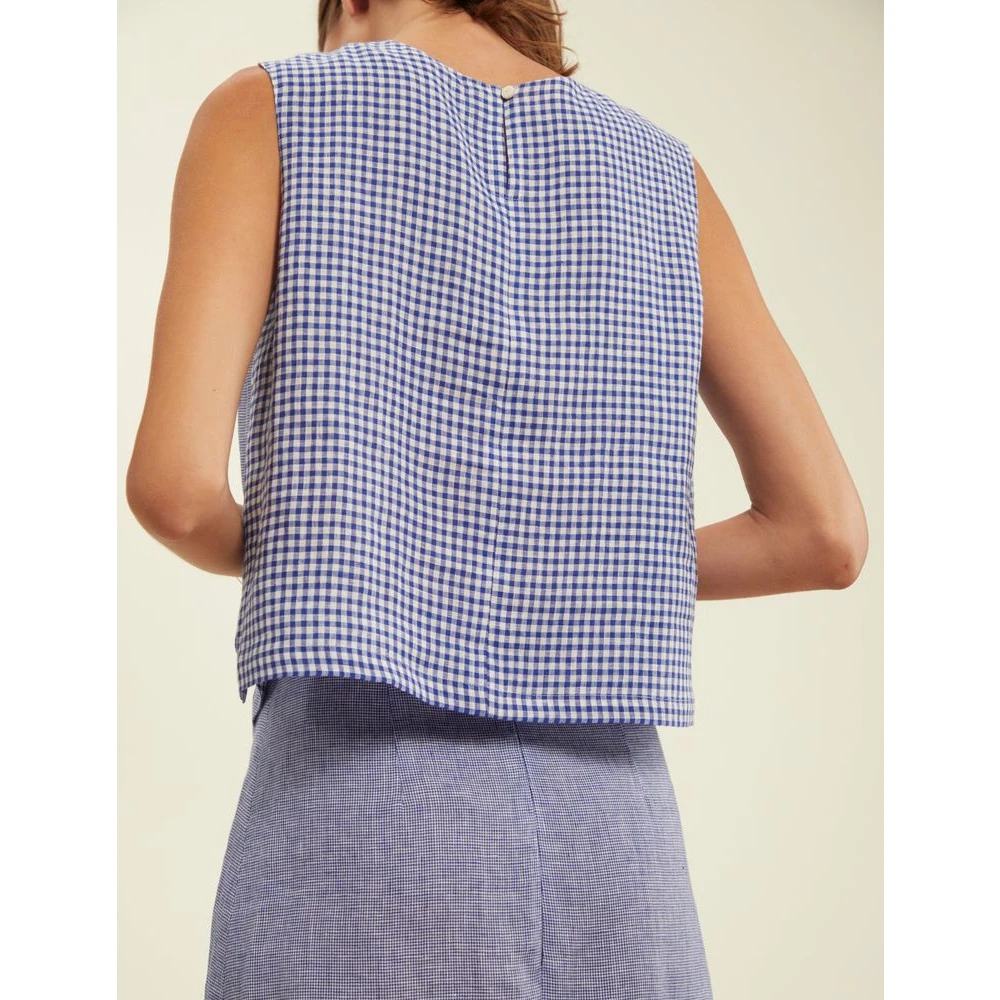 Ines De La Fressange Paris Albert blue linen blouse Blue Dames