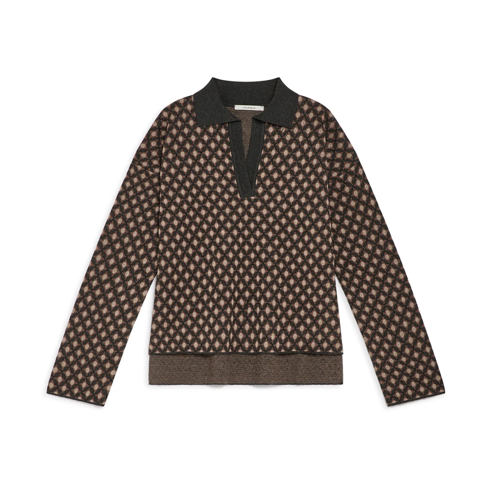 Maliparmi Lucky Pois Jacquard Sweater Gray Dames