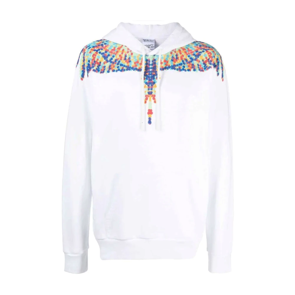 Marcelo Burlon Zwarte Hoodie met Grafische Print White Heren