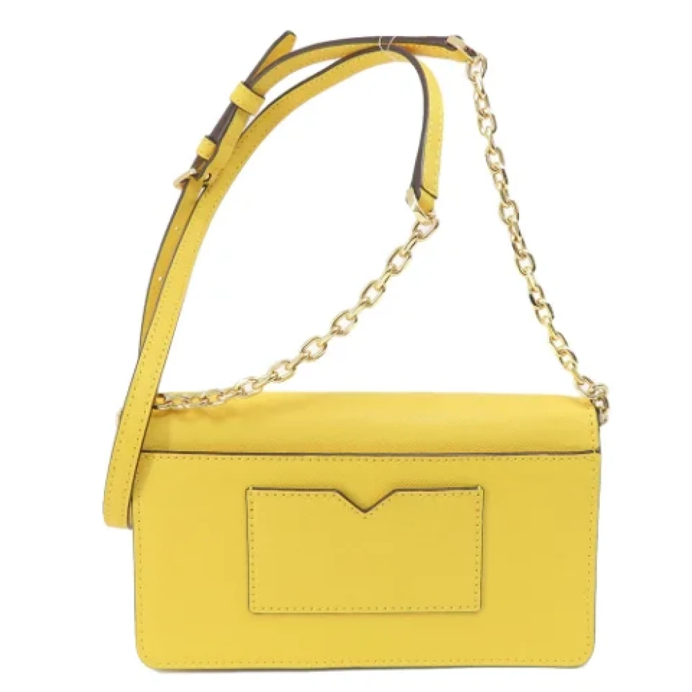 Michael Kors Pre-owned Leather shoulder-bags Yellow Dames