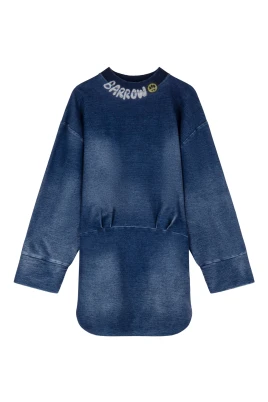 Sweatshirt i denim effekt
