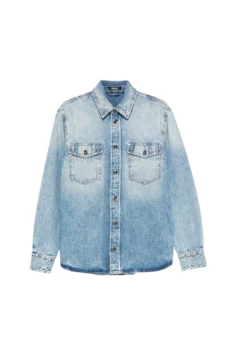 Utsmyckad denimskjorta