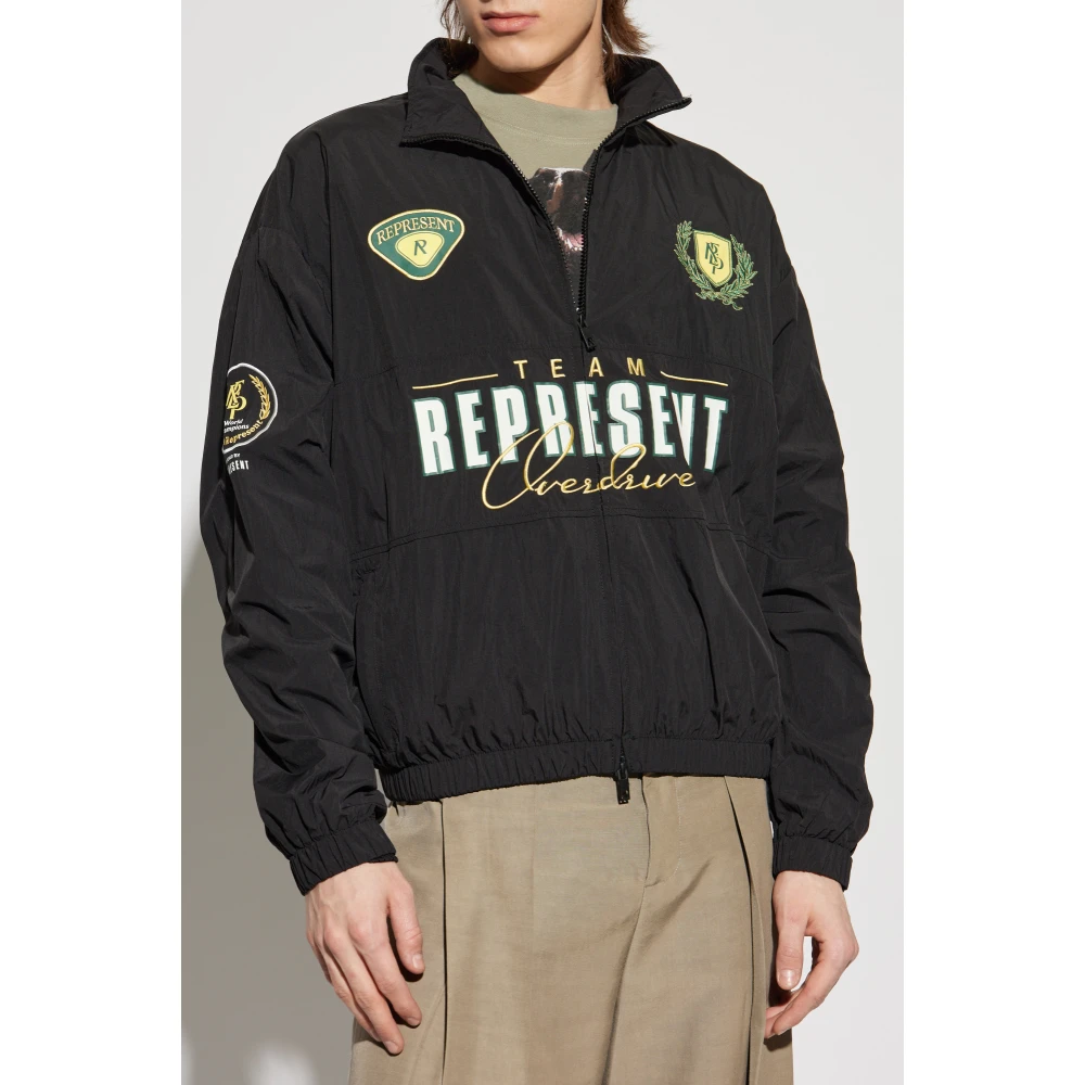 Represent Jacket met Logo Black Heren