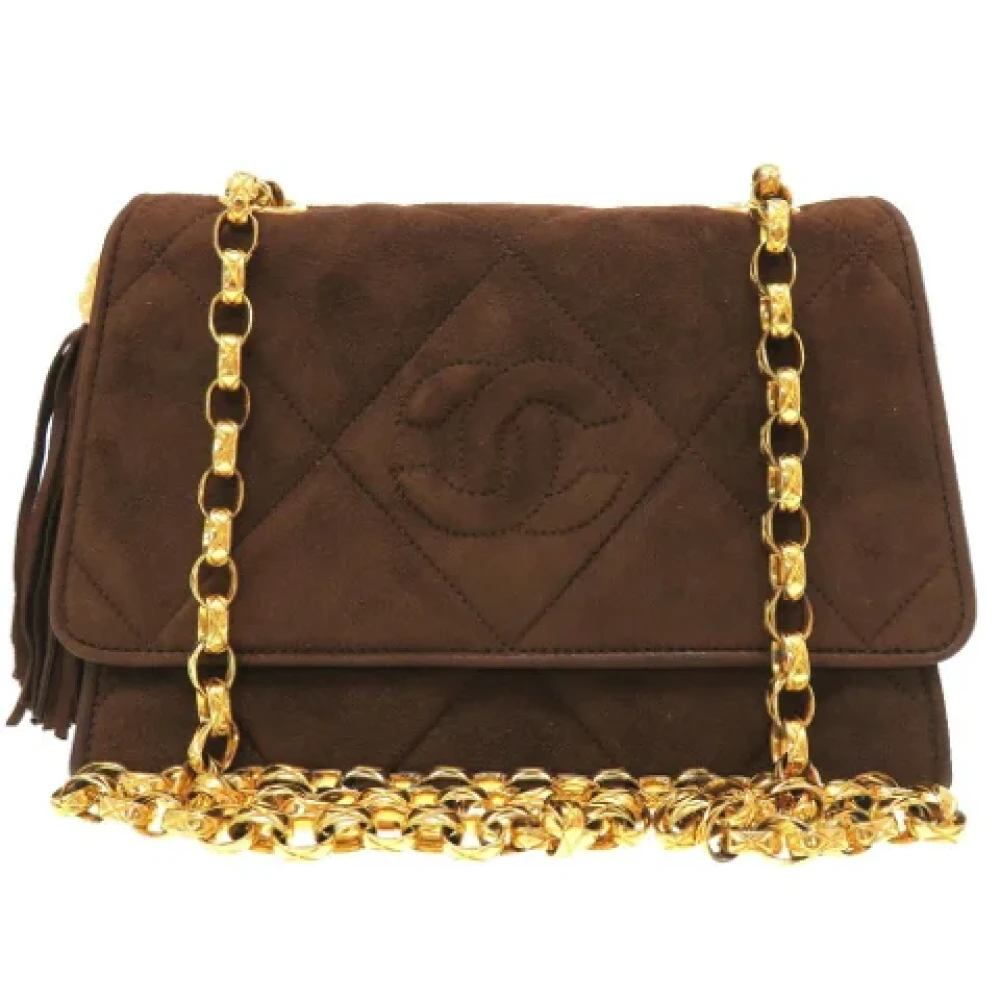 Chanel Vintage Pre-owned Suede shoulder-bags Brown Dames