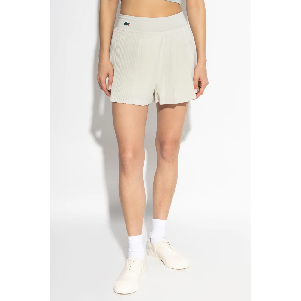 Lacoste Geplooide shorts Gray Dames