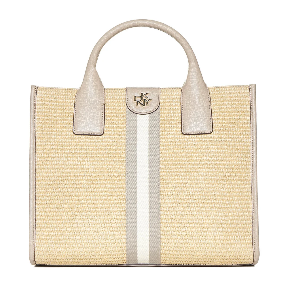 Dkny Flätad Design Beige Väska Beige, Dam