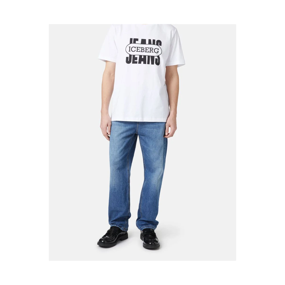 Iceberg Wit T-shirt uit de Re-Edit collectie White Heren