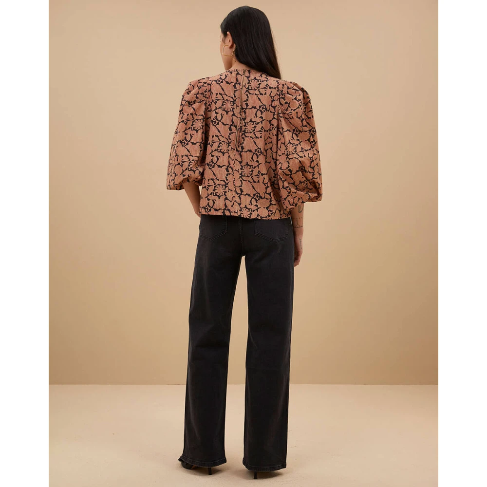 By-Bar Anika Blouse Lange Mouw Top Red Dames