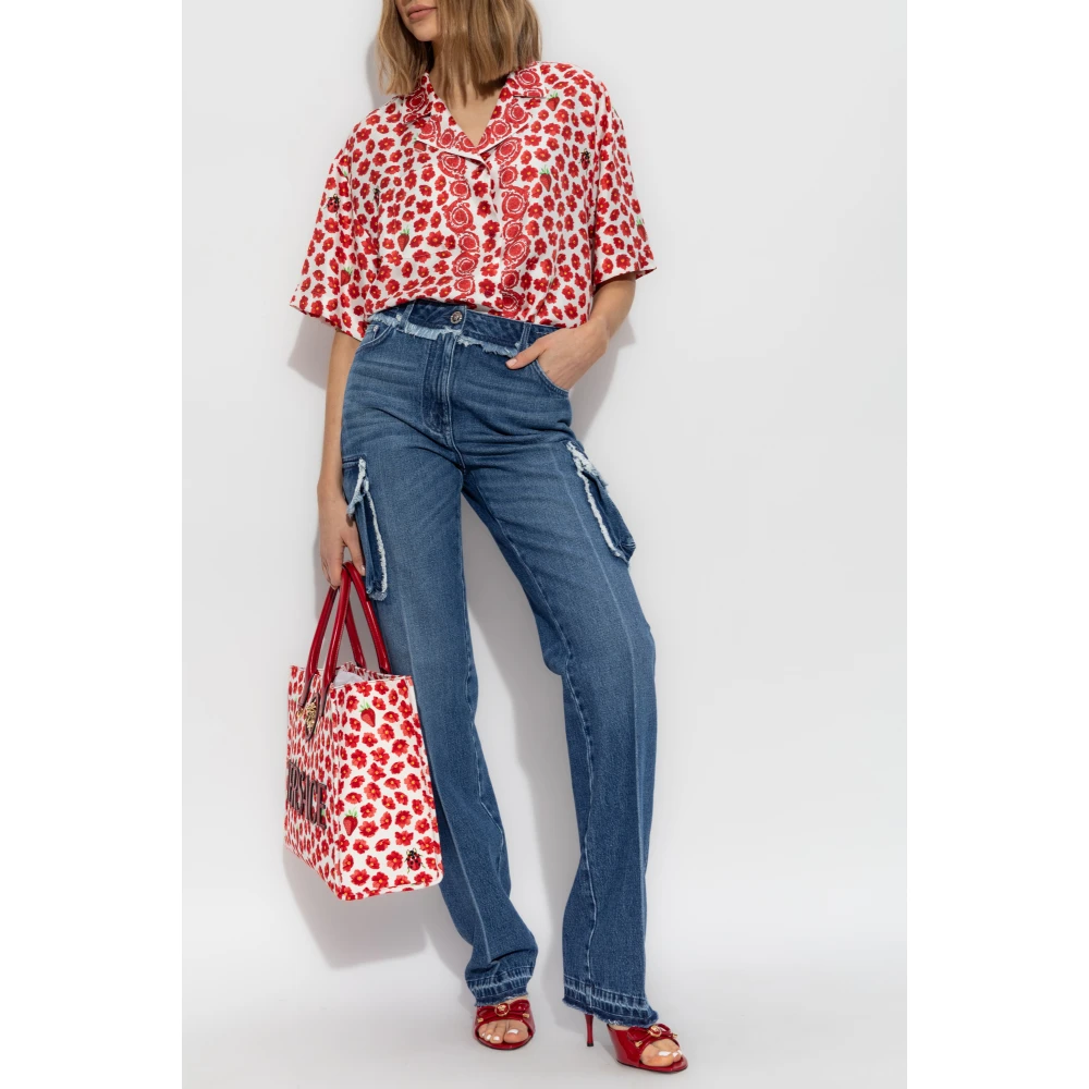 Versace Zijden overhemd Red Dames