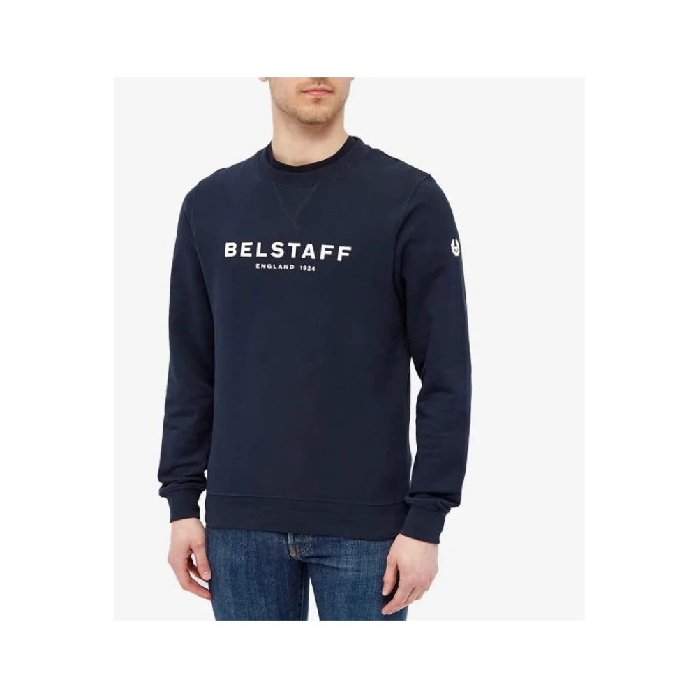 Belstaff 1924 Donker Ink Off White Sweatshirt Blue Heren