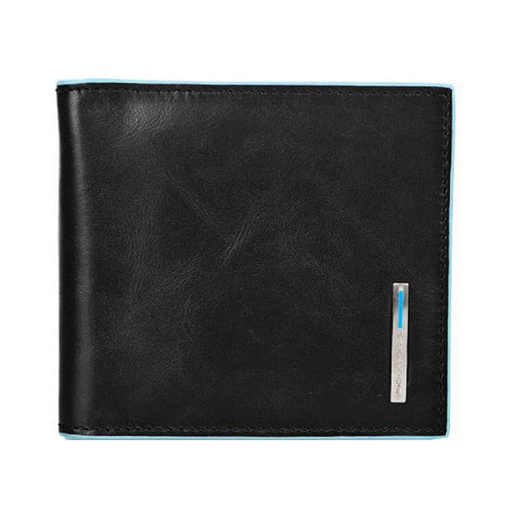 Piquadro Herr Svart Accessoarer One Size, Bomull, Pu1666b2 Plånbok Med Sedelklämma