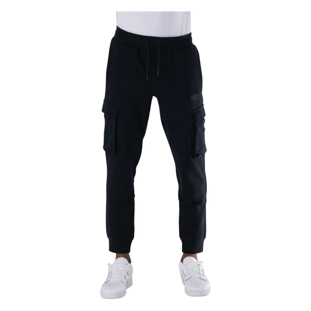 Guess Zwarte joggingbroek met zijzakken Black Heren