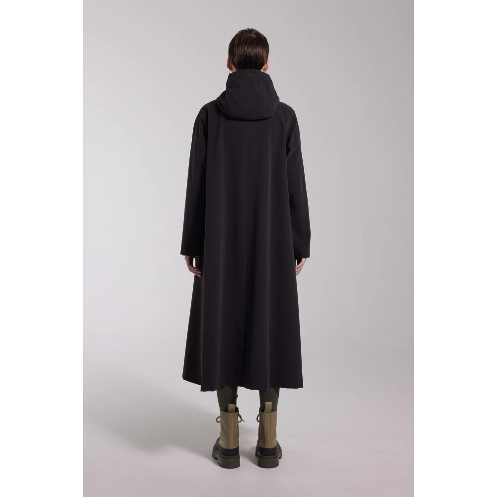 Stutterheim Matte Zip Knielengte Regenjas Black Dames