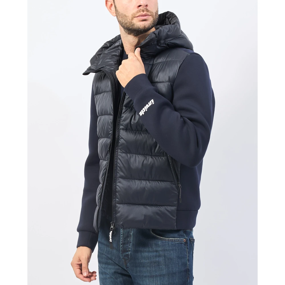 Invicta Blauwe gewatteerde jas met softshell Blue Heren