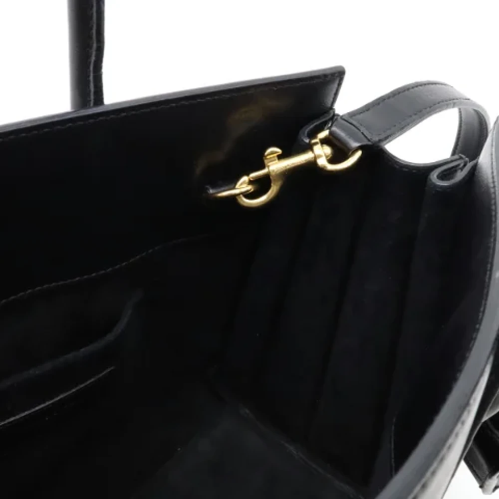 Yves Saint Laurent Vintage Pre-owned Leather handbags Black Dames