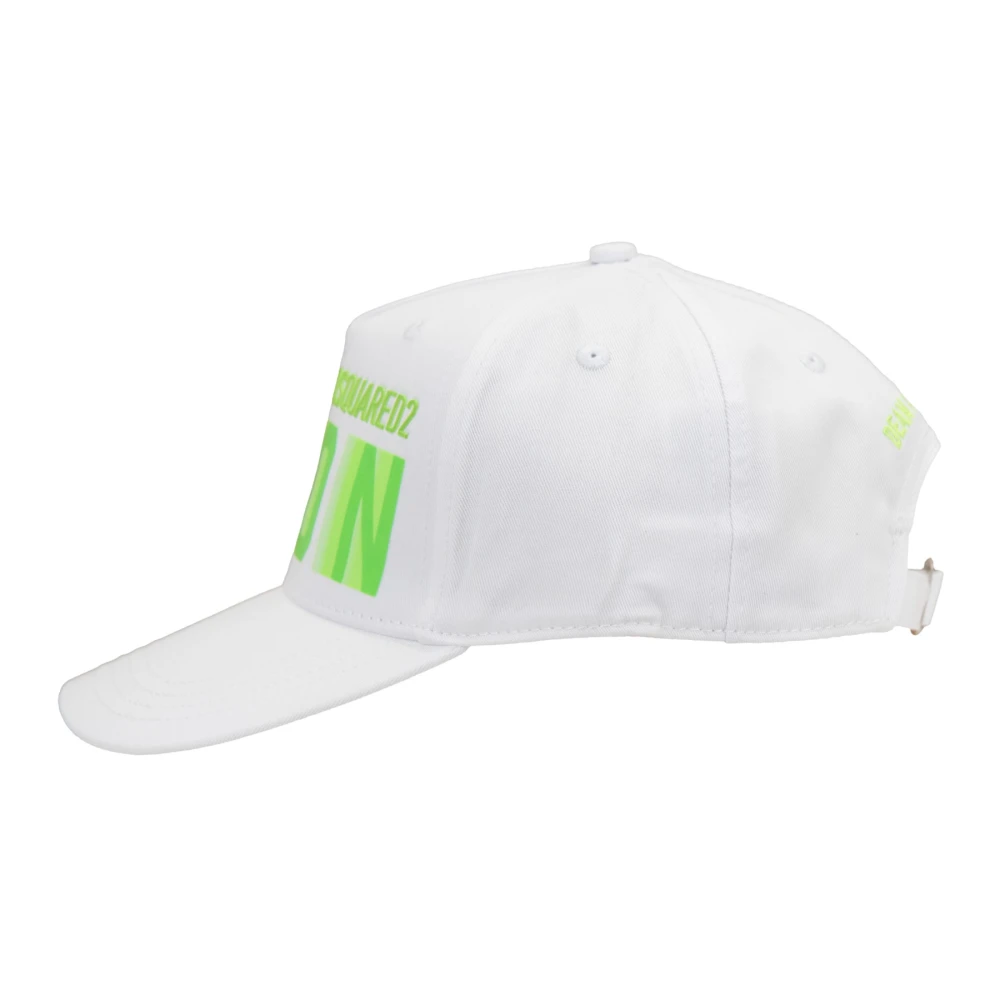Dsquared2 Iconische Baseballpet met Gesp Sluiting White Unisex