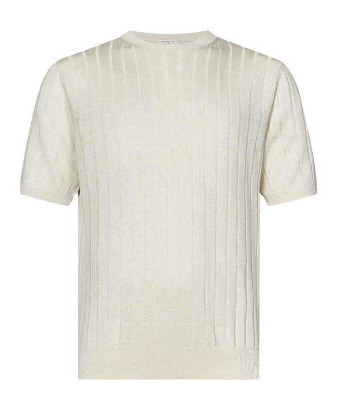 pull-blanc-a-manches-courtes-col-rond